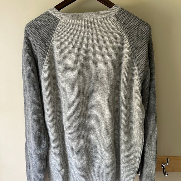 J. Crew Wool/Cashmere/Rabbit Hair Blend Waffle Knit Baseball Crewneck - MINT! - Picture 3 of 6